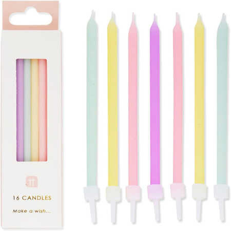 Paquete de 16 velas de cumpleaños